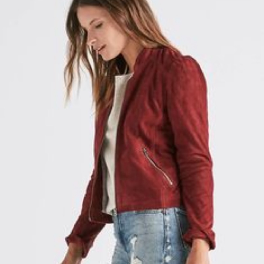 NWT Lucky Brand Sued moto jacket